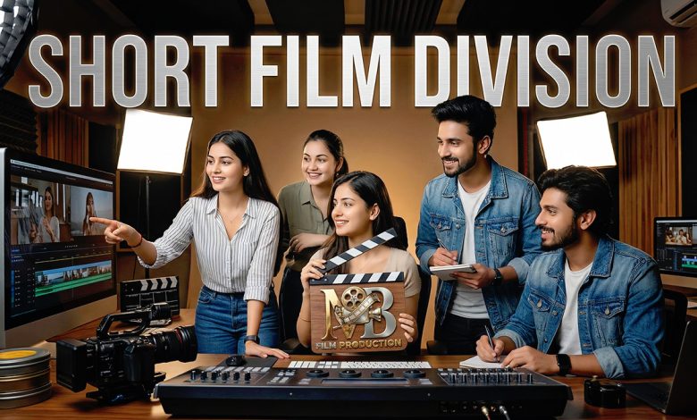 MB Film Production short film shooting team working on script